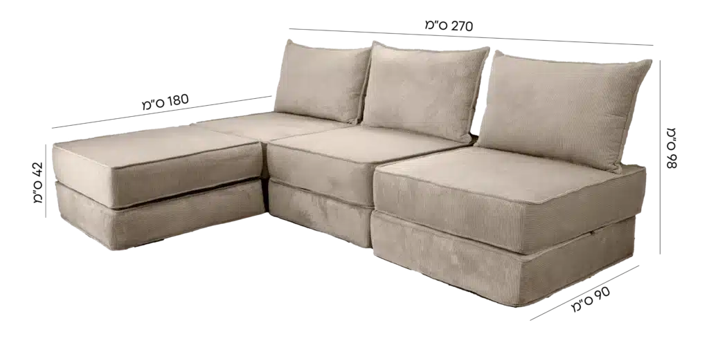 מידות פינתית 90*90