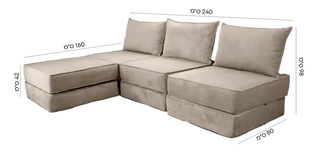 מידות פינתית 80*80